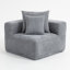 Modular 3-Seat Sectional Sofa, All-Foam Deep-Seat Couch With Textured Chenille, Low-Profile Modern Design, Compressed Shipping & Easy Setup-1594720077