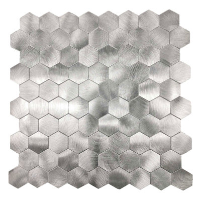 12'' W x 12'' L Polyvinyl Chloride (PVC) Peel and Stick Mosaic Tile