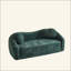 Curved Convertible Sofa Recliner, 2-in-1 Fold-Out Sofa Bed, with Pull-Out Base and Deep Seat Design, Includes Two Pillows, Chenille Two-Seater Recliner, No Assembly Required-130201853-130201855