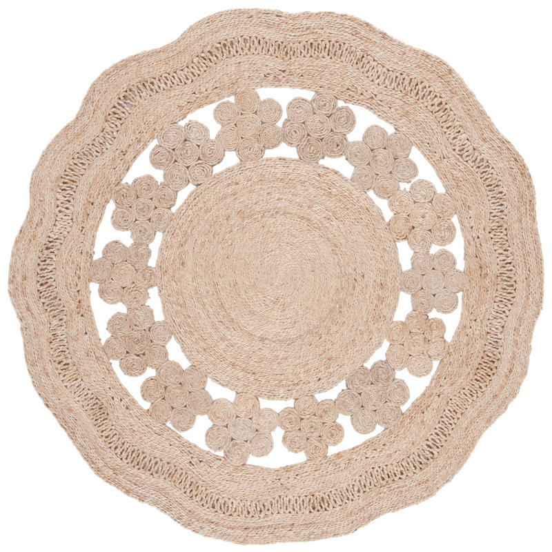 Tapis en jute et fibres naturelles Modibo, Rond 5 pi
