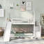 Lit superposé simple au dessus d'un lit simple avec glissière convertible, escalier de rangement-1842772710