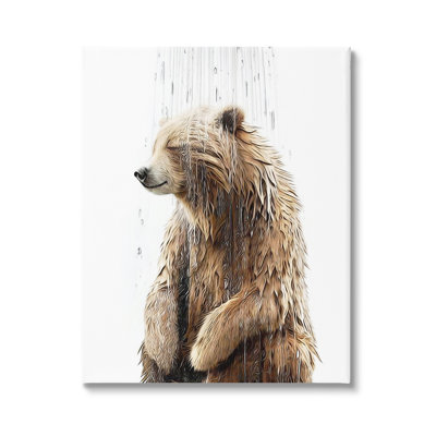 «Bear Shower Splash» sur toile par Annalisa Latella