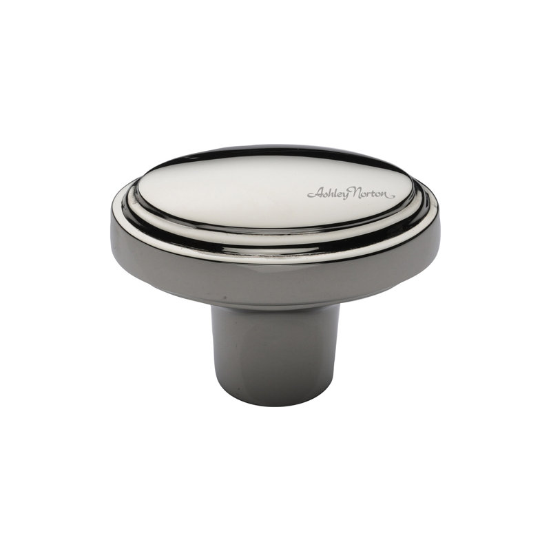 Oscar 1 5/8" Length Oval Knob, Polished Nickel