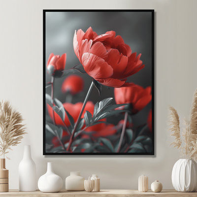 Van - pivoines, art mural