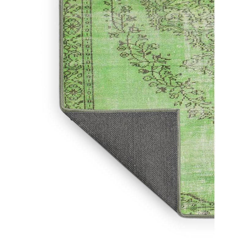 Tapis de zone vert contemporaine, Rectangle 5 pi x 7 pi