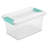 Sterilite Plastic Medium Clip Storage Box Container with Latching Lid