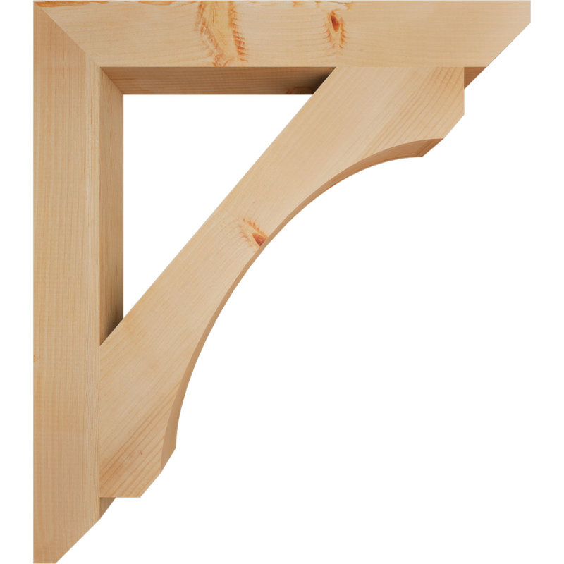 Support en bois / corbeau, Douglas (lisse), H 34 po x l 3,5 po x P 30 po