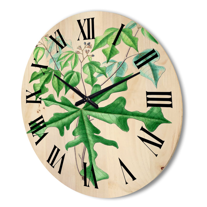 Dessin d'une horloge murale en bois, Grand