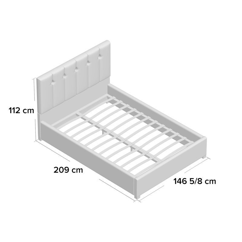 Hutridge Upholstered Ottoman Storage Bed, Double (4'6), Blush
