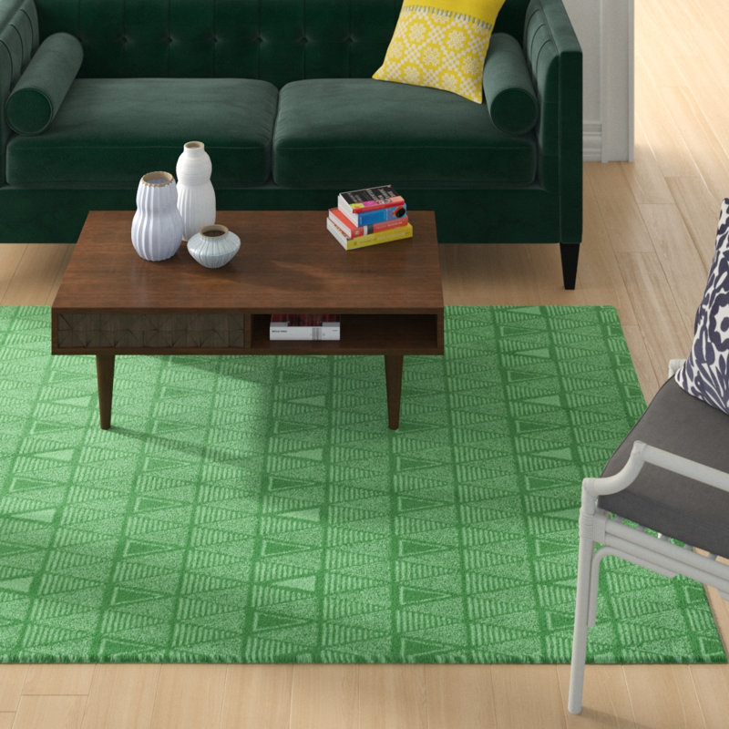 Tapis vert Triangles, Rectangle 5 pi x 7 pi