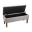Friedegund Fabric Storage Bench with Wooden Legs-233296453