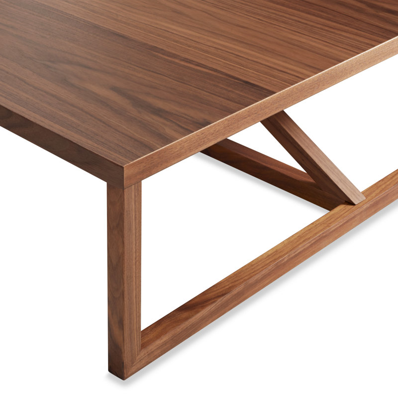Strut Coffee Table, Walnut, 12" H x 40" L x 40" W