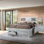Lit Irlande avec fini blanc et rangement-1028670524