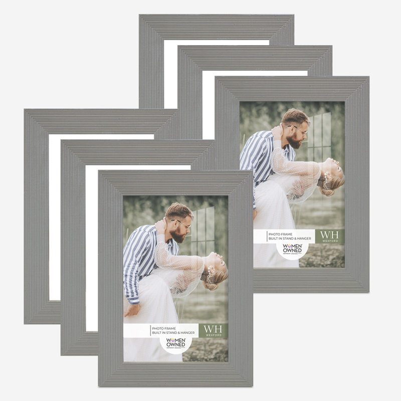 Gray Wood Picture Frame - Set of 6, 4" x 6"