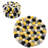 Wool / Felt Agate Ceramic Jute Leather Crystal Circle Round 4 Piece Coaster Set-74855745