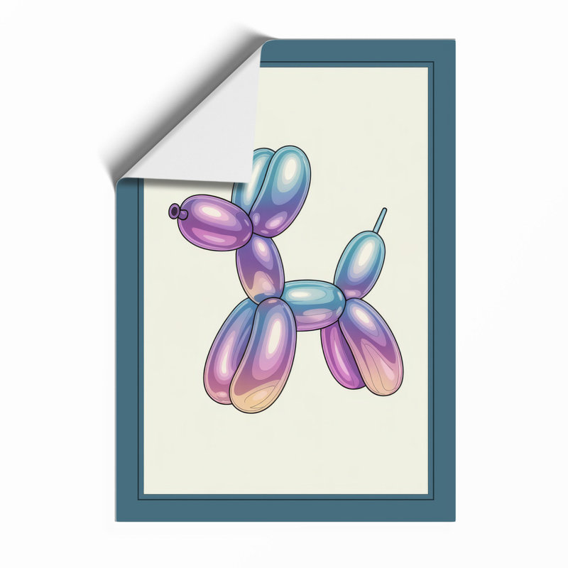 Balloon Poodle Modern - Framed Print, A1 - 84.1 x 59.4 cm, Unframed