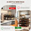 Support à vin de 16 bouteilles en bambou, organisateur de rangement de comptoir à 4 niveaux pour la cuisine, le bar ou l'armoire - conception autoportante robuste pour un accès facile et un affichage sans encombrement