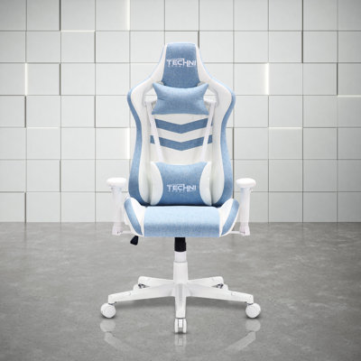 Fauteuil de jeu ergonomique pastel, bleu