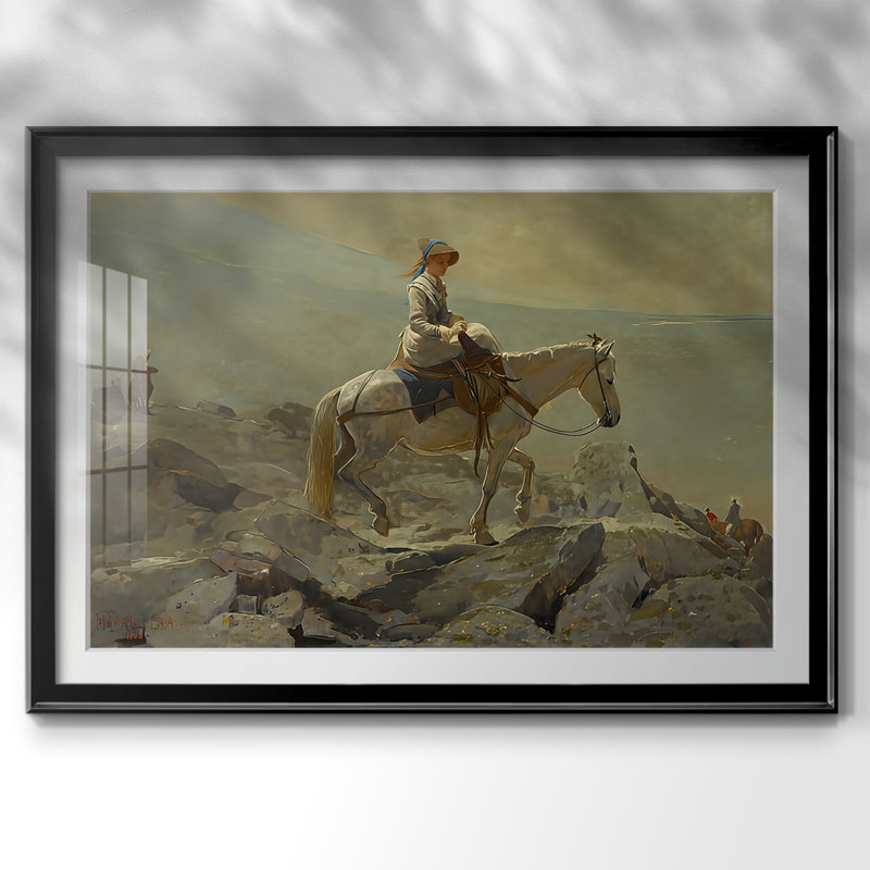 The Bridle Path, White Mountains-Winslow Homer, reproduction encadrée avec passe-partout et verre - 1868, 30 x 5 x 42,5, Noir