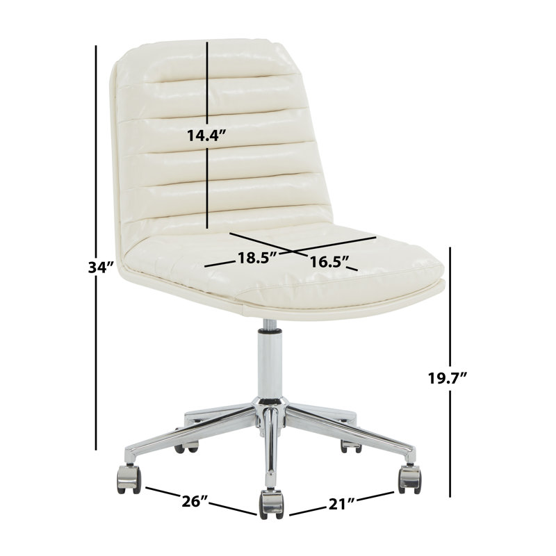 Chaise de travail Ashia, Blanc