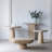 36x24x15" Black Oval Coffee Table  Magnesium Oxide Contemporary,Industrial-1823621015