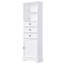 Grande armoire de rangement blanche avec 3 tiroirs et tablettes réglables pour salle de bain, bureau, bureau et intérieur, panneau de fibres à densité moyenne avec finition peinte -394989511