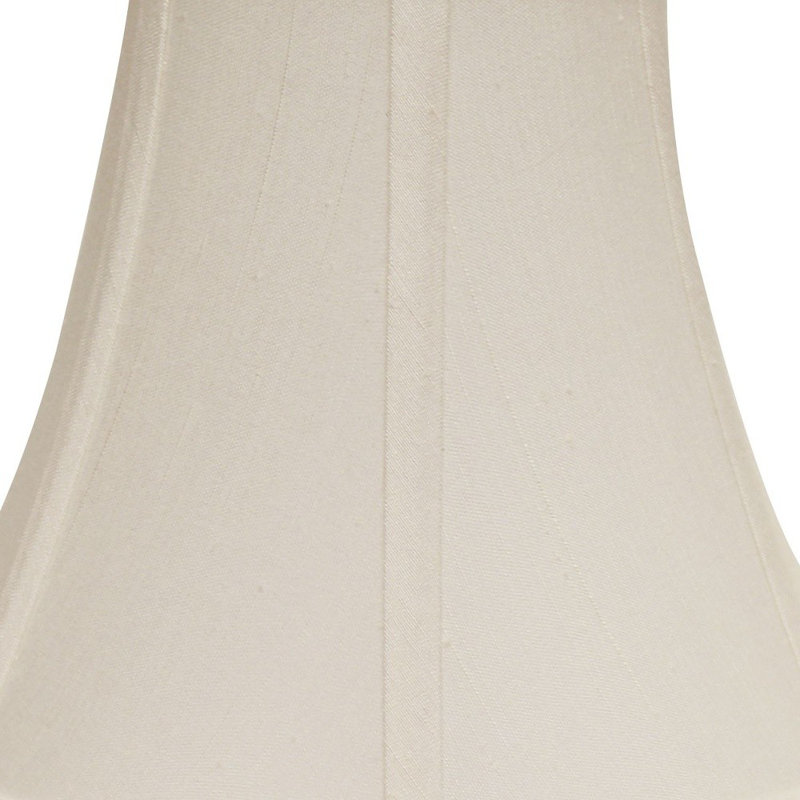 Abat-jour 16 "Premium Monay Shantung Bell, Blanc