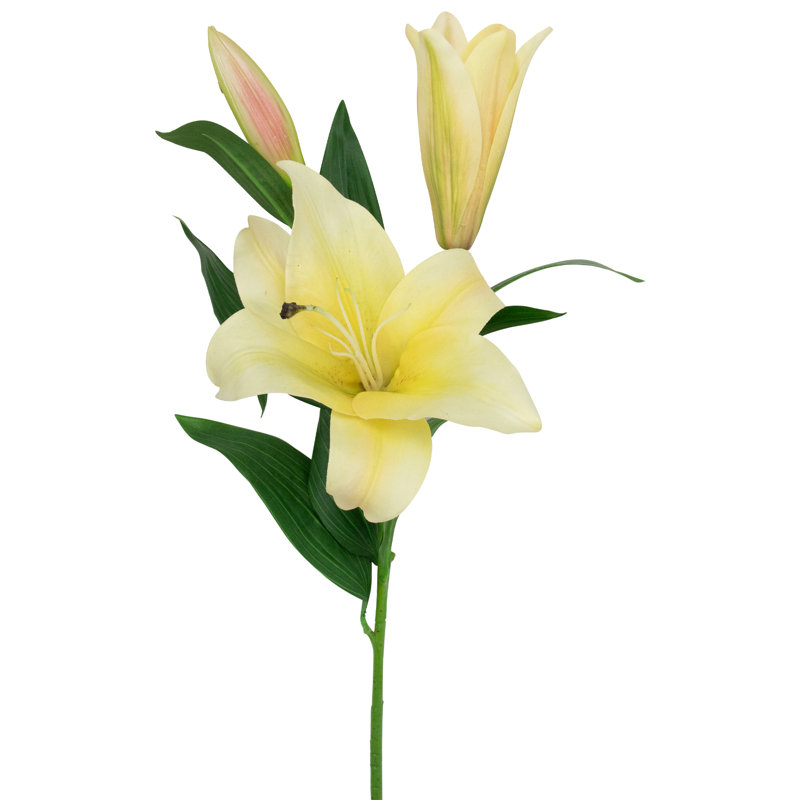 Lis artificiels à tiges florales, Jaune