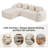Chenille Boneless L-shaped Sectional Sofa With Curved Armrests And 4 Pillows, , Space-saving Compressed Design, Left-facing-1792597106