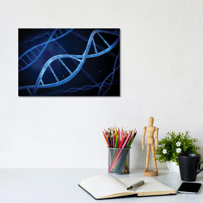 «Microscopic View of ADN I» par Stocktrek Images - impression sur toile tendue