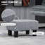HOMCOM Linen Look Fabric Foot Stool with Legs 40 x 30 x 24cm-1502491694