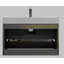 Meuble-lavabo gris 36 po avec lavabo, grand meuble-lavabo flottant mural pour salle de bain moderne, lavabo blanc une pièce sans drain ni robinet, pré-assemblé-36436666-36436669-36436671