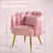 Modern Upholstered Velvet Accent Chair With Golden Metal Legs For Living Room Bedroom Home Office Pink-304482516