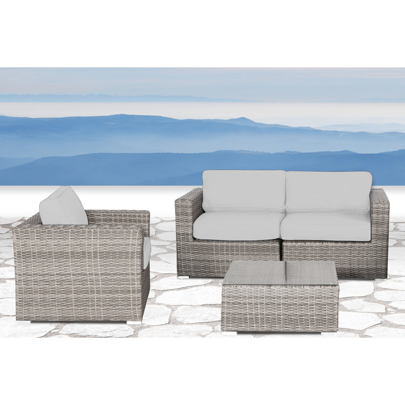 Albulena Fully Assembled 3 - Person Seating Group With Cushions