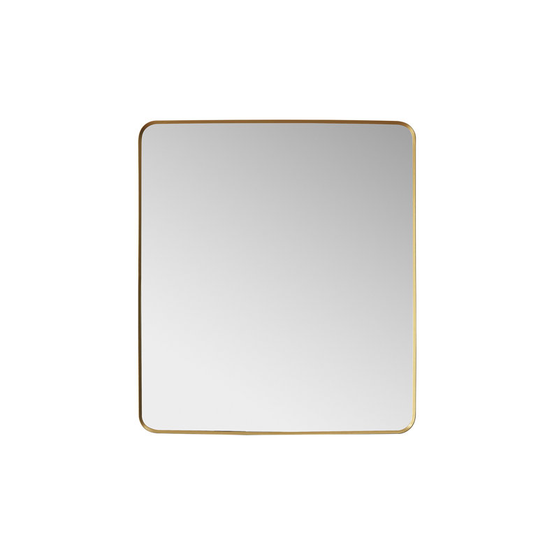 Markhai Aluminium Rectangle Mirror, Brushed Gold, 36'' x 32''