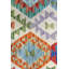 Tapis unique en laine noué à la main 6 pi 8 po x 9 pi 7 po nouvel âge ouzbek en bleu / rouge / jaune
