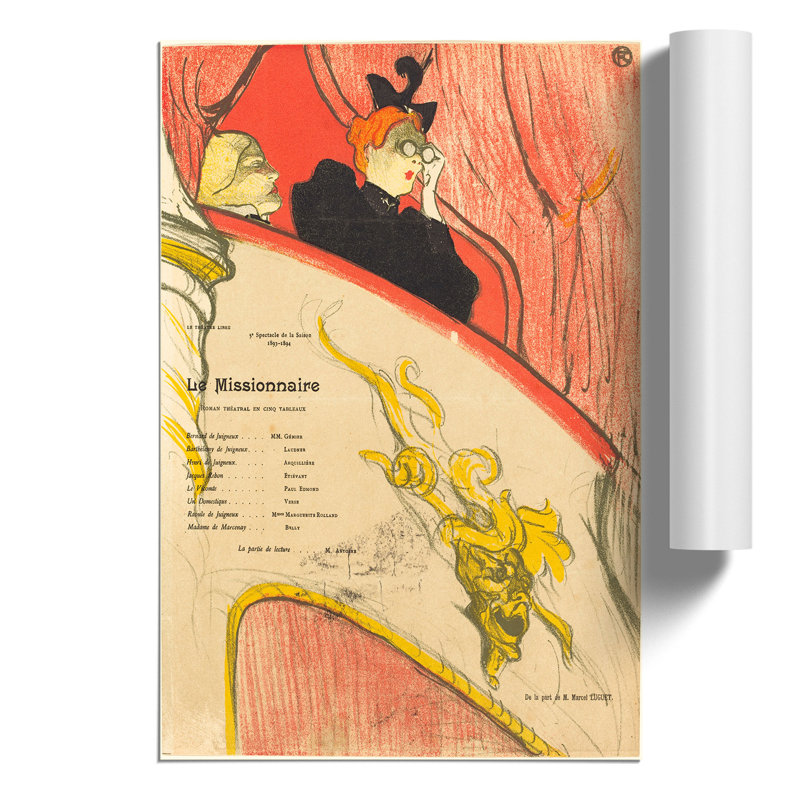Le Missionnaire by Henri de Toulouse Lautrec - Frameless Print, 42cm H x 30cm W x 0.1cm D