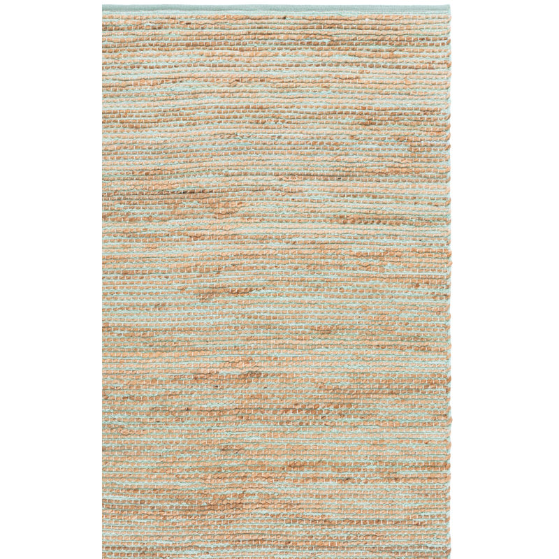 Jute tissé à la main Cape Cod 236; Tapis en coton sans motif, Tapis de couloir 2 pi 3 po x 8 pi