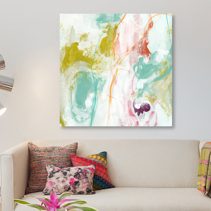 « scattershot i », reproduction sur toile, H 12 po x l 12 po x P 0,75 po, Pas de tapis, Toile tendue