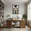 Motif d'arche géométrique abstrait noir et crème-1450064552