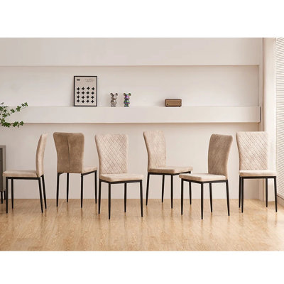 Lelani Vintage Suede Upholstered Dining Chair (Set of 4/6)