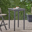 Table de bar d'extérieur carrée en bois-563487576
