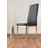 Tierra Modern Glass & Metal Extendable Dining Table Set & 4 Luxury Faux Leather Dining Chairs-1043983547