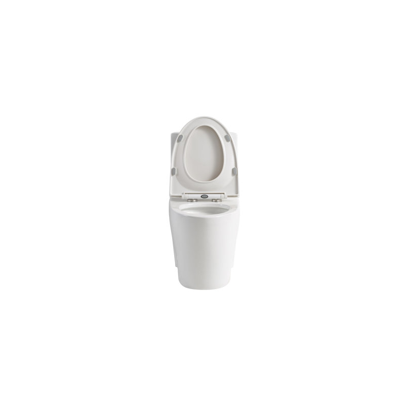 Toilette de salle de bain, double chasse 1,1 / 1,6, céramique, blanc brillant, siège allongé à fermeture douce, siège confort blanc, bol