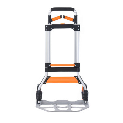 Folding Hand Truck, 309 Lbs Load Capacity, Aluminum Portable Cart, Convertible Hand Truck And Dolly With Telescoping Handle And PP+TPR Wheels, Ultra Lightweight Super Strong For Moving Warehouse