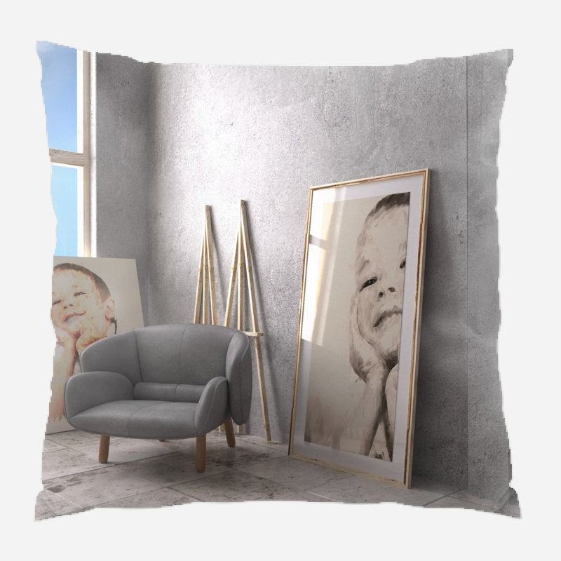 Housse et insert de coussin extérieur Maplesville Baby, Intérieur, Microsuède