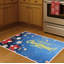 31 po x 19 po - Tapis d'entrée de cuisine bleu antidérapant lavable à poils courts Merry Christmas