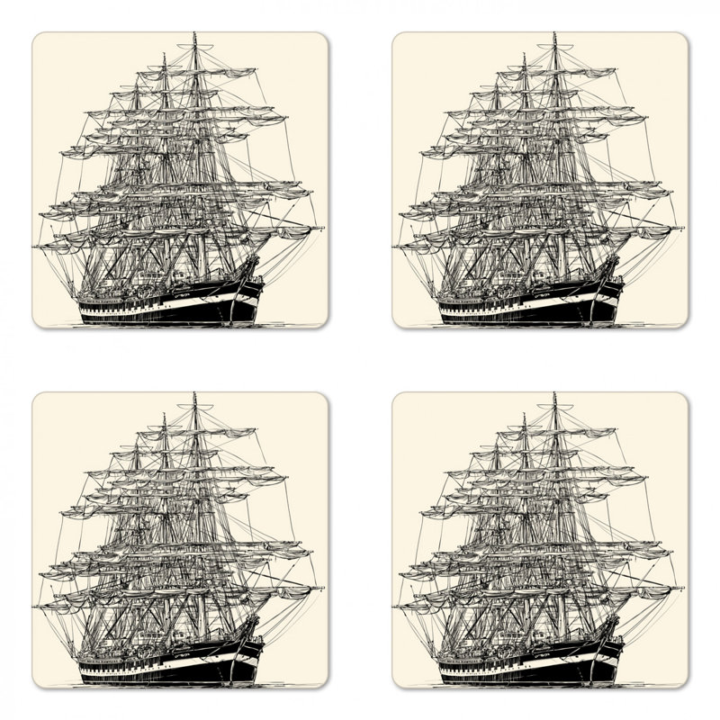 Sous-verre de bateau pirate
