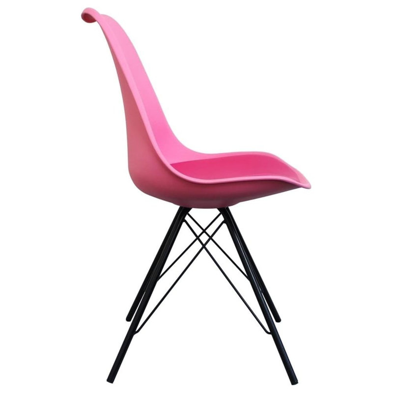 Aneta Plastic Side Chair, Pink