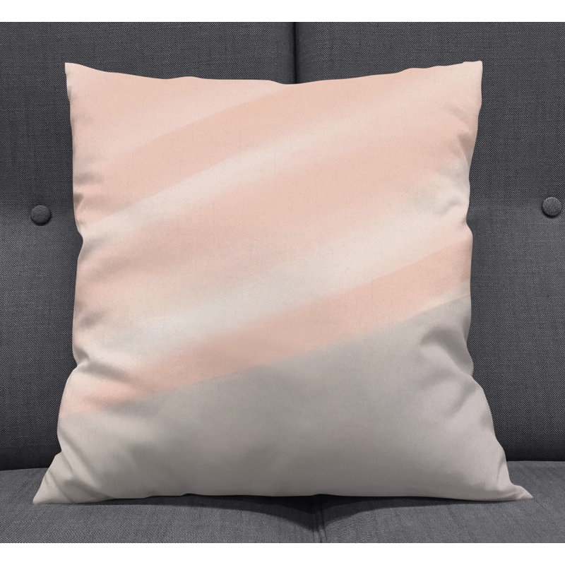Throw Pillow With Insert, Gray/Abstract Striped 3, 20"H x 20"W
